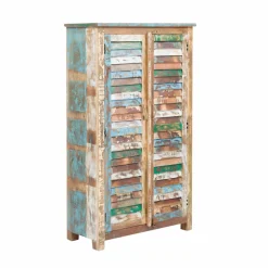 Armoire à  lattes en bois coloré Ethnik