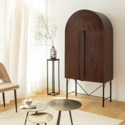 Armoire arrondie en bois de manguier Julio