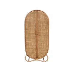 Armoire arrondie en rotin 4 étagères Rim