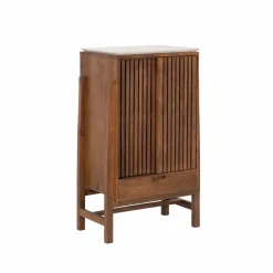 Armoire en bois d'acacia et terrazzo Kaelis