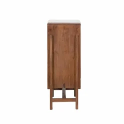 Armoire en bois d'acacia et terrazzo Kaelis