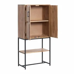 Armoire en bois d'acacia et métal Ava