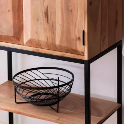Armoire en bois d'acacia et métal Ava