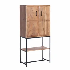 Armoire en bois d'acacia et métal Ava