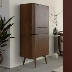 Armoire en bois de manguier foncé Aléna