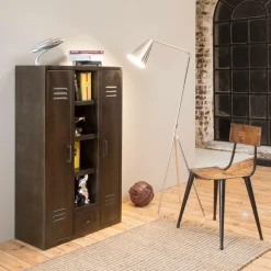 Armoire en métal noir 2 portes Locker