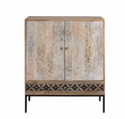 Armoire sculptée en bois de manguier Marc