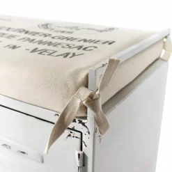 Banc avec rangement en métal blanc Félicie