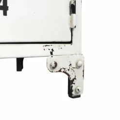 Banc avec rangement en métal blanc Félicie