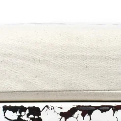 Banc avec rangement en métal blanc Félicie