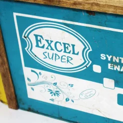 Banc coffre en bois et métal recyclé Victorine