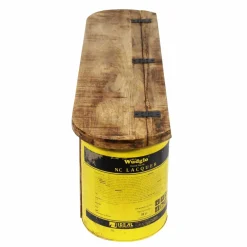 Banc coffre en bois et métal recyclé Victorine