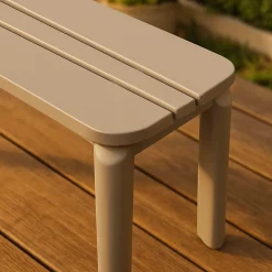 Banc en aluminium taupe Apollon