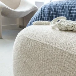 Banc en tissu écru Lola