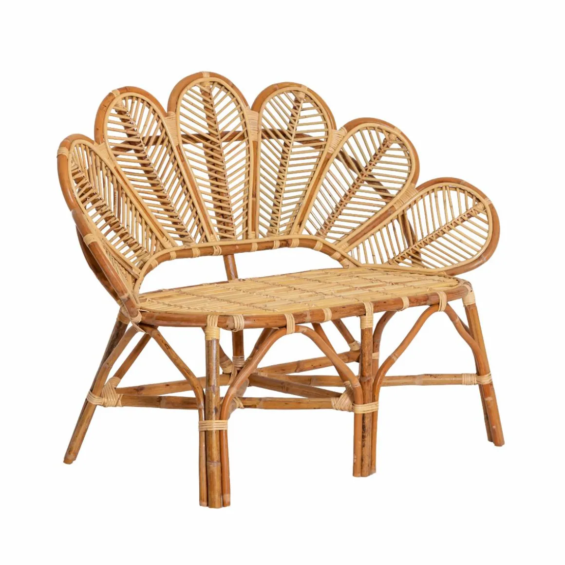 Banquette fleur en rotin Rattan