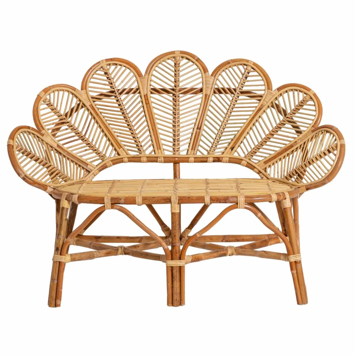 Banquette fleur en rotin Rattan