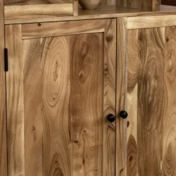 Bibliothèque asymétrique en bois d'acacia Nathan