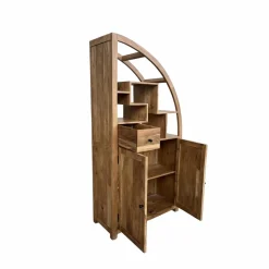 Bibliothèque asymétrique en bois d'acacia Nathan