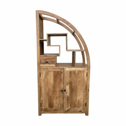 Bibliothèque asymétrique en bois d'acacia Nathan