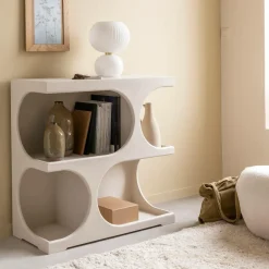 Bibliothèque en bois blanc peint Niklas