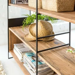 Bibliothèque en bois recyclé 180 cm Blaise