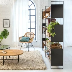 Bibliothèque en bois recyclé 180 cm Blaise