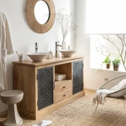 Bout de canapé beige Marguerite