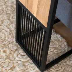 Bout de canapé en bois d'acacia et métal Mattia