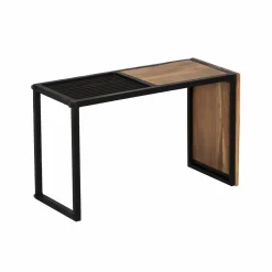 Bout de canapé en bois d'acacia et métal Mattia