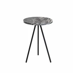 Bout de canapé en marbre gris Eva