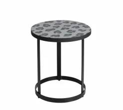 Bout de canapé en métal noir Gwen