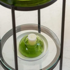 Bout de canapé plateau en verre Lise