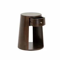 Bout de canapé rond en bois de manguier Isao