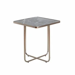 Bout de canape en marbre et métal Charlize