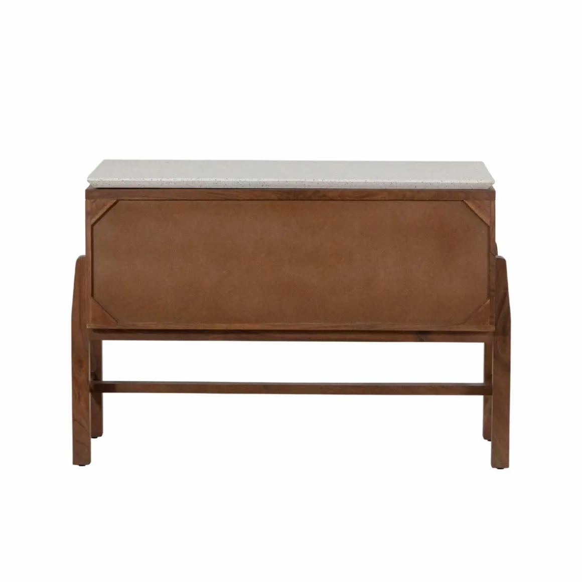 Buffet 2 portes en bois d'acacia et terrazzo Kaelis