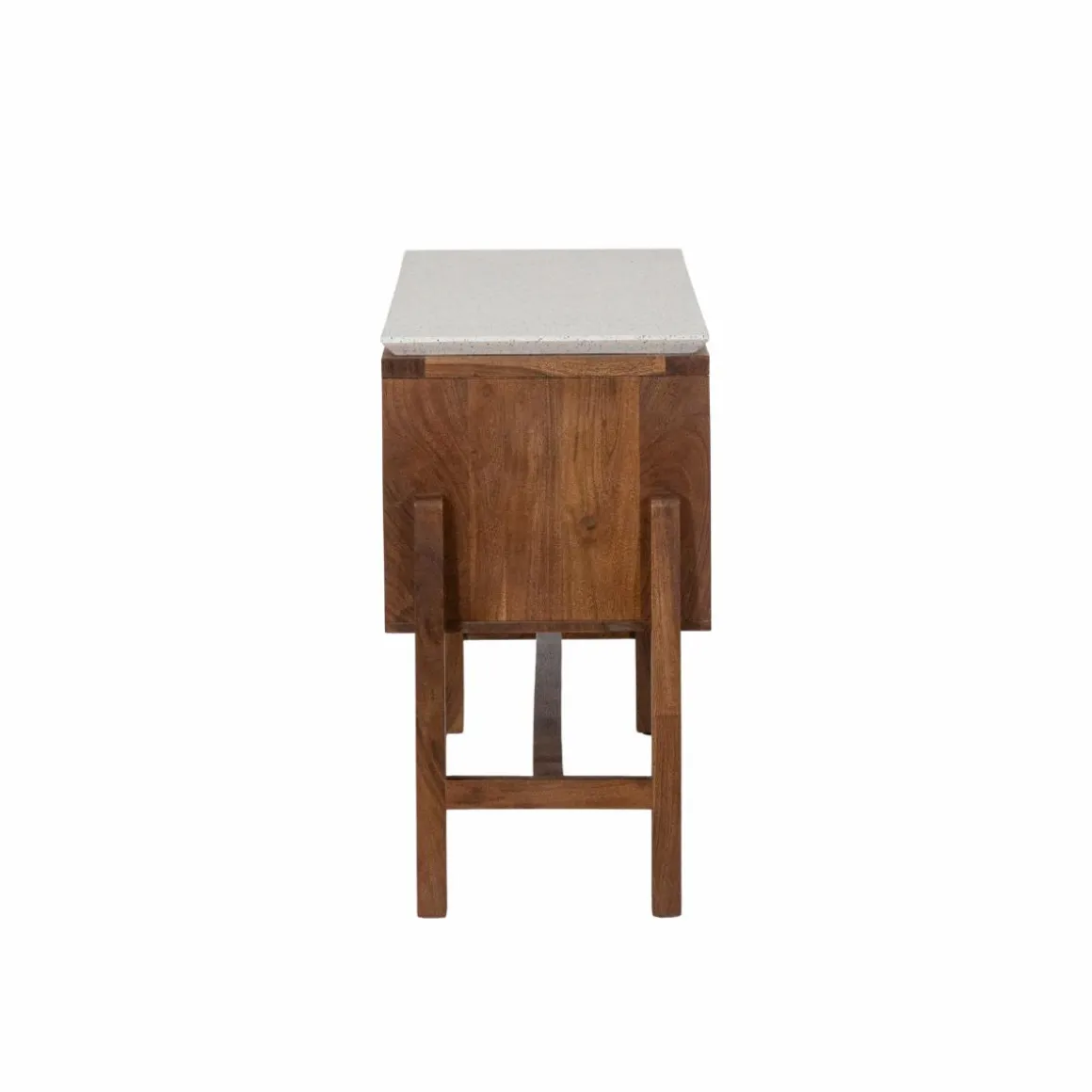 Buffet 2 portes en bois d'acacia et terrazzo Kaelis