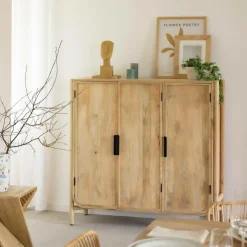 Buffet 3 portes en bois de manguier Nova