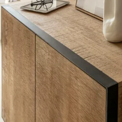 Buffet 2 portes en bois de manguier et métal Isil