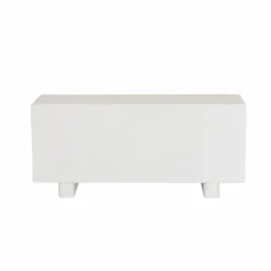 Buffet 3 portes en bois effet béton blanc Danaé