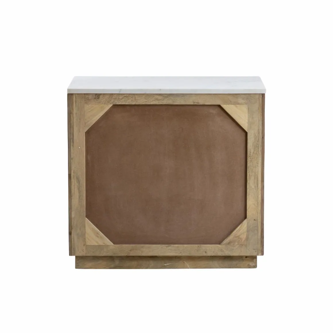 Buffet 2 portes en bois recyclé et marbre Damian