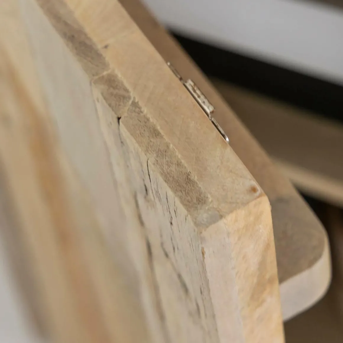 Buffet 2 portes en bois recyclé et marbre Damian