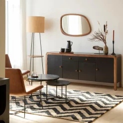 Buffet arrondi en bois de manguier Romy