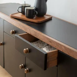 Buffet arrondi en bois de manguier Romy