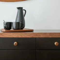 Buffet arrondi en bois de manguier Romy