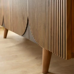 Buffet arrondi en bois de manguier Lise