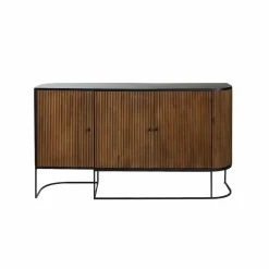 Buffet arrondi en bois de manguier et métal Ysé