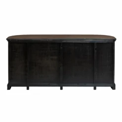 Buffet arrondi en vieux pin et pierre bleue Garance