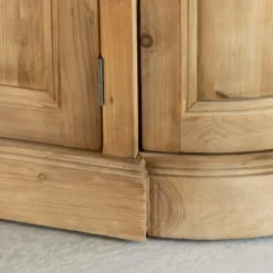 Buffet arrondi en vieux pin et pierre bleue Garance