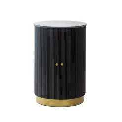 Buffet bar en bois de manguier et marbre Isaac