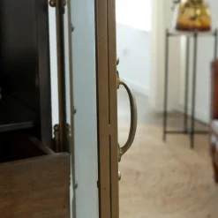 Buffet bar en métal noir et doré Janelle